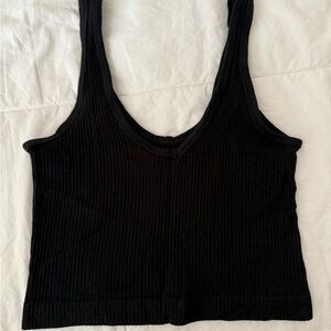 Urban Outfitters Black Ribbed Seamless Tank